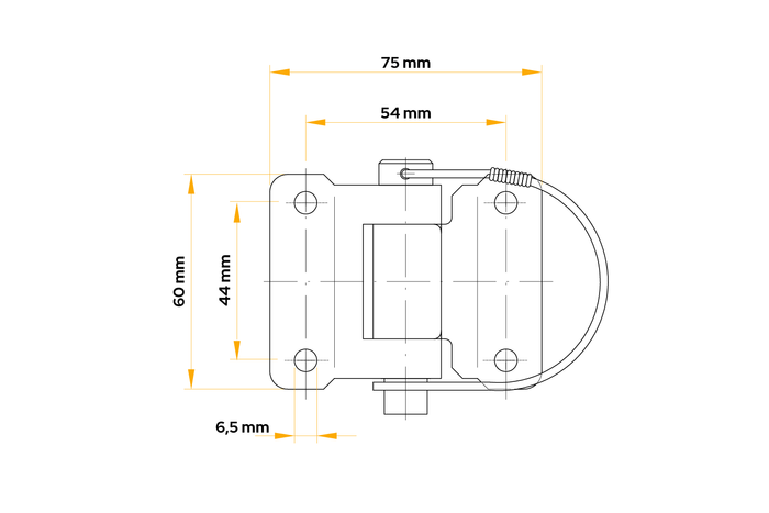 Bisagra lateral desmontable WINTERHOFF BSCH 30-5 montaje lateral remolque