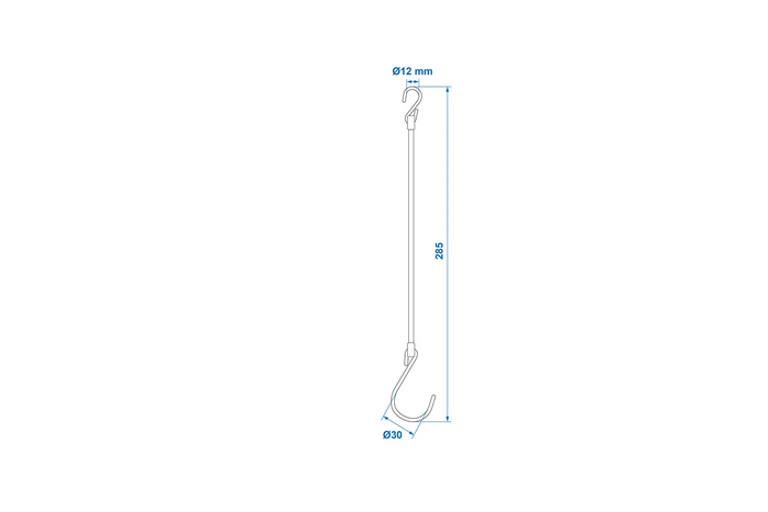 Juego de cuatro cables de seguridad con ganchos ProPlus 342130S, longitud 285 mm.