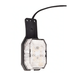 Luz de posición derecha LED ASPÖCK FLEXIPOINT con soporte, color blanco/rojo.