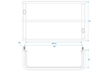 Rejilla protectora para luz trasera de remolque ProPlus, cubierta para luz trasera 260x170x80mm