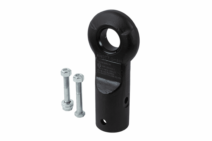 Enganche de ojo KNOTT KK7293S para remolque de 3500 kg con lanza tubular de 45 mm, nuevo modelo
