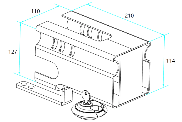 OUTLET Protección para enganche de remolque UNITRAILER TRAILER PRO-BOX III