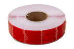 Cinta adhesiva reflectante contorno rojo en segmentos - rollo de 45 m