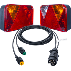 Luces traseras DOBPLAST DPT35 + arnés MANTES 4m 7PIN