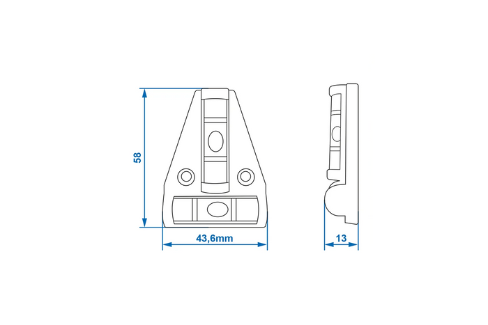 Nivel de cruz ProPlus 341215 con imán, nivel tipo T, 58 x 43,6 mm