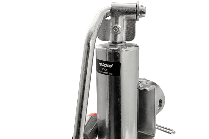 Soporte de manivela SIMOL S.170033 para remolque de plataforma de 1300 kg