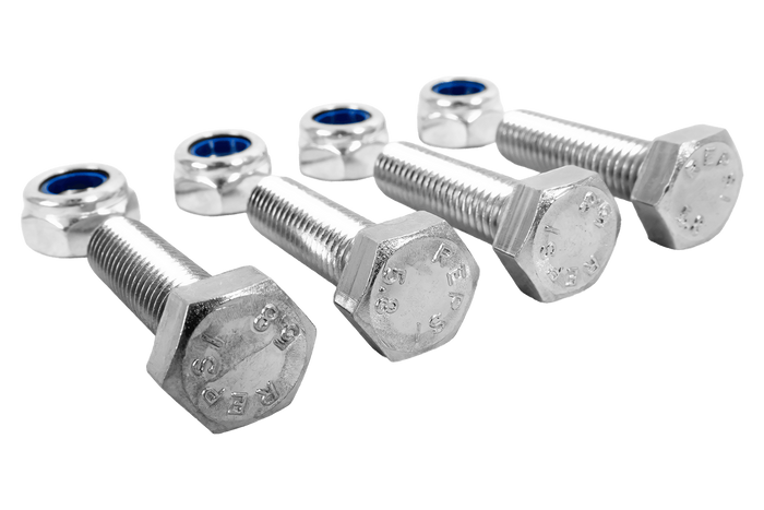 Juego de 4 tornillos hexagonales M8x30 y 4 tuercas autoblocantes M8 MARCOPOL, clase de tornillo 5.8 DIN933