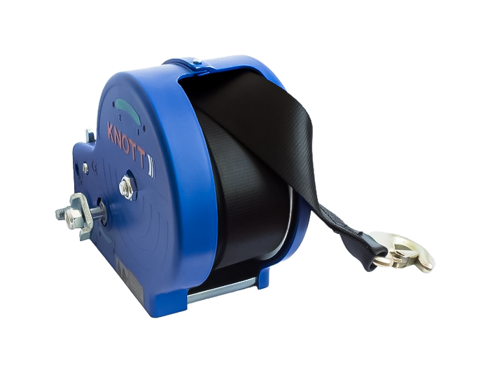 Cabrestante Knott 1150 kg con cinta carcasa azul