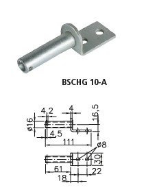 Bisagra lateral con tirador WINTERHOFF BSCH 10-17-270+BSCHG 10-17-A montaje lateral de remolque completo