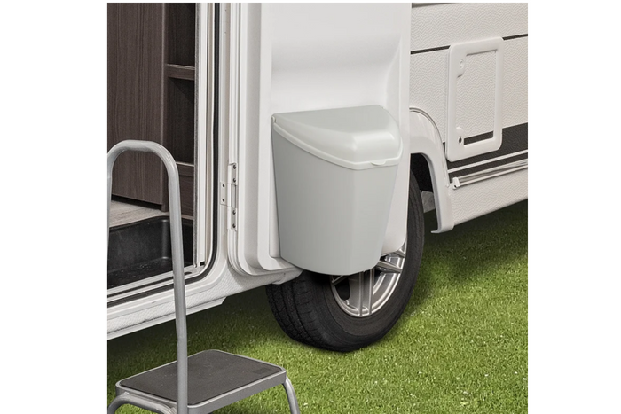 Cubo de basura ProPlus 370402 con tapa para remolques y autocaravanas, 6 litros.