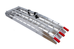 Rampa plegable UNITRAILER ALR002 de aluminio para remolque de 221 cm y 340 kg con correa.