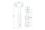 Martillo para vidrio de seguridad ProPlus 540050, cuchillo para cinturón de seguridad