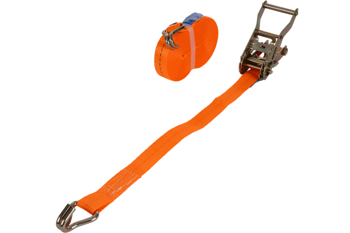 Cinta transportadora UNITRAILER de 10 m/25 mm/1 t de color naranja con tensor