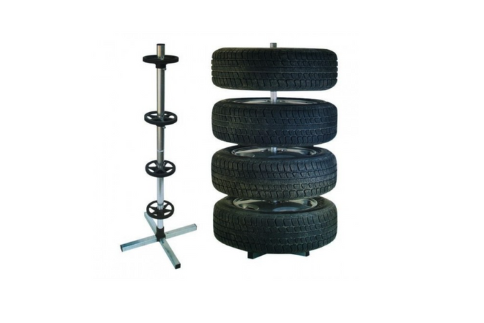Soporte para ruedas de coche UNITRAILER, colgador para 4 ruedas/llantas de 100 kg