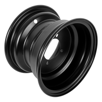 Llanta de acero UNITRAILER negra 5.5" x 8" H2 4x88 ET:-2