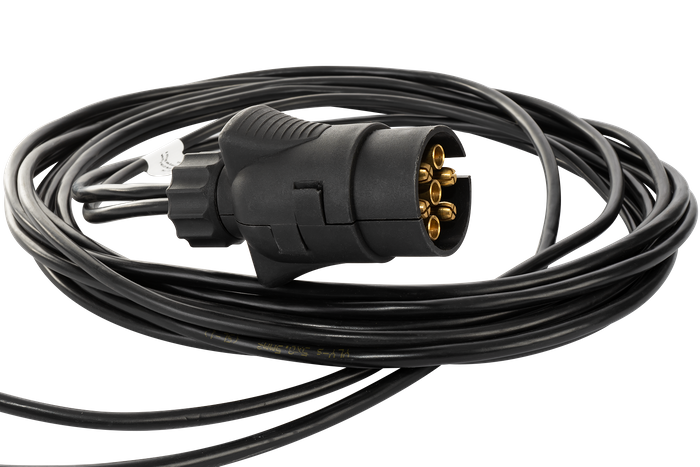 Arnés de remolque instalación eléctrica MANTES 4,7 m conector 7 PIN bayonetas 2x 5 PIN + 2x 2 PIN