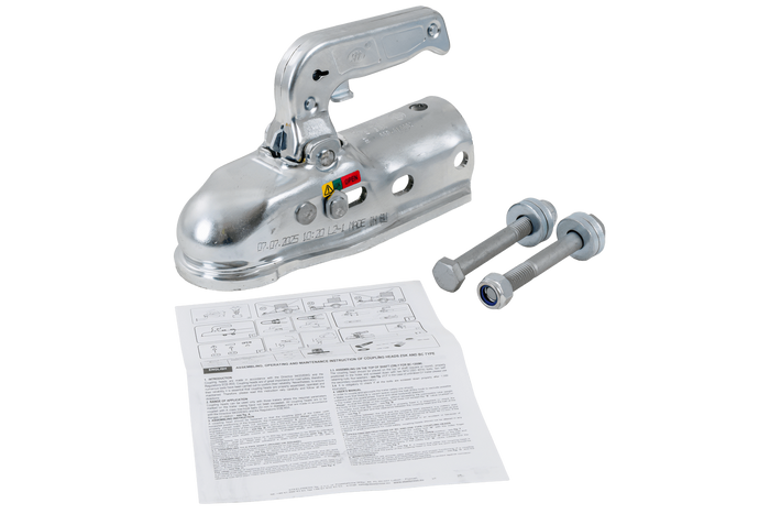 Enganche de bola STEELPRESS BC-3000.1D-00-00+Z3 para remolque de 3000 kg con barra de tiro tubular de 35-50 mm