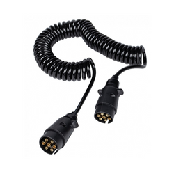 Cable eléctrico espiral KAMAR E1219 de 5 m y enchufe de 7 pines y 12 V
