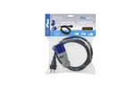 Adaptador con enchufe con toma de tierra y toma CEE de 16 A ProPlus 373527DE, cable de 150 cm.