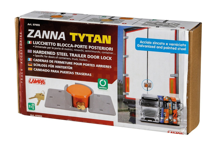 Cerradura para remolque y semirremolque ZANNA TYTAN 2 llaves