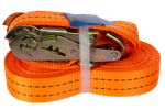 Cinta transportadora UNITRAILER de 8 m/35 mm/2 t de color naranja con tensor