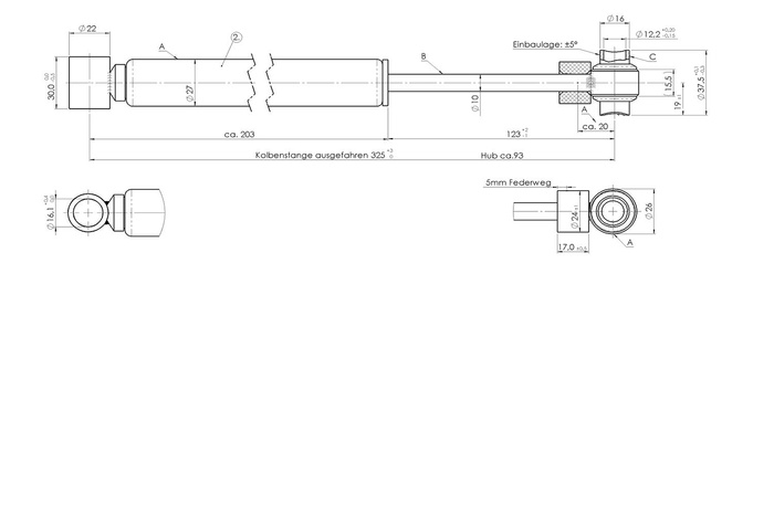 Amortiguador para enganche de inercia AL-KO 251S 2600 kg - modelo viejo