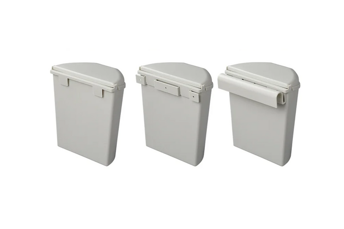 Cubo de basura ProPlus 370402 con tapa para remolques y autocaravanas, 6 litros.