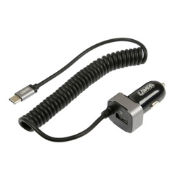 Cargador de coche LAMP USB Tipo-C, toma de encendedor de 12/24V
