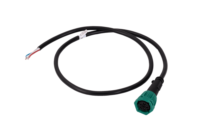 Conector bayoneta derecho FRISTOM de 6 pines para remolque, verde, con cable de 1 m