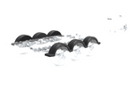 Guardabarros para remolque de barco de 13" DOMAR D20422S, paso de rueda de 830/240 mm