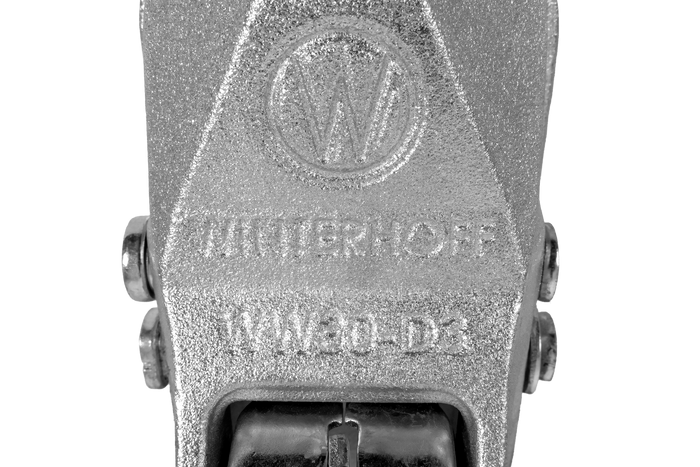 Enganche de bola WINTERHOFF WW 30-D3-K1212 para remolque de 3000 kg con barra de tiro de tubo de 50-51 mm, hierro fundido.