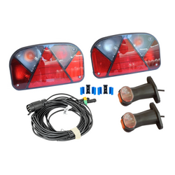 Juego de luces: luces traseras ASPÖCK + luces de posición laterales ASPÖCK + arnés MANTES 7m 7-PIN + conectores rápidos
