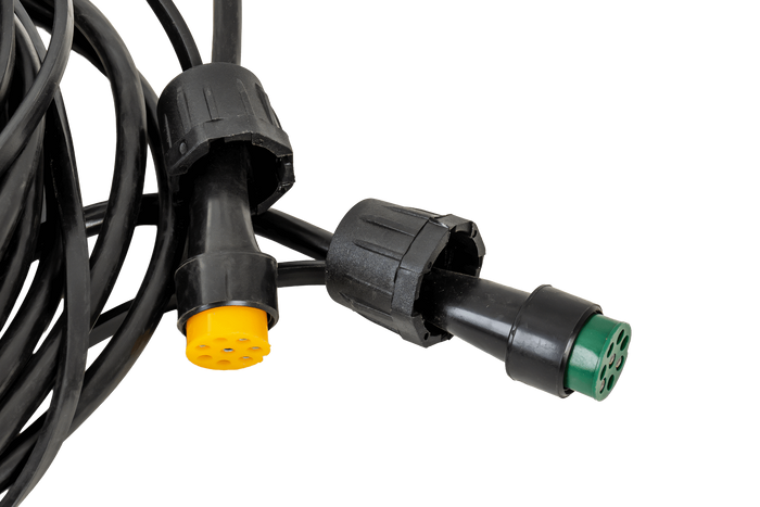 Instalación eléctrica MANTES, arnés para remolque de grúa, 10 m, enchufe 13 PIN, 2x bayonetas 8 PIN