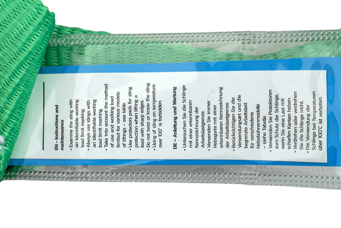 Eslinga de grúa HEFFA de 5 m/60 mm/2 t con bucles