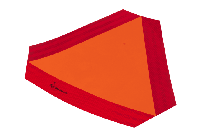 Adhesivo reflectante HERMON, triángulo de advertencia de movimiento lento, 300x120 mm