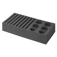 ProPlus 761472PMV02 Soporte de espuma para platos de camping, con capacidad para 8 platos y 6 vasos.