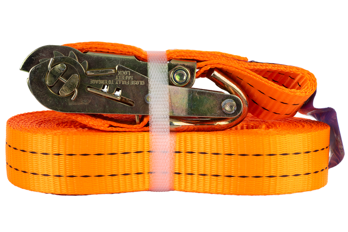 Correa de amarre UNITRAILER de 10 m/35 mm/2 t de color naranja con tensor