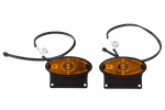 Juego de dos luces de posición LED ASPÖCK FLATPOINT II, ​​naranja, universales, con soporte
