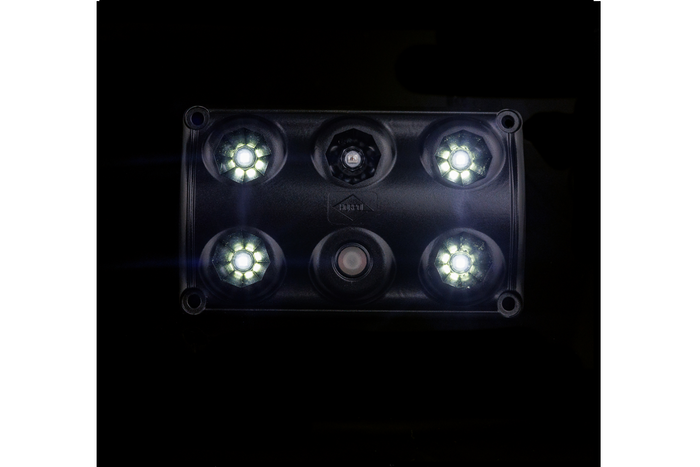 Lámpara LED HORPOL LWD2157/CZ de 900 lm para interior de coche, color negro, con interruptor y diodo rojo.