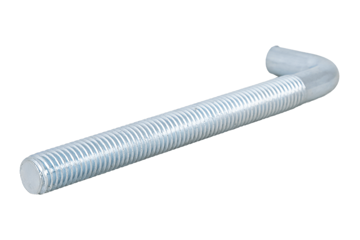 Gancho de construcción DROMET HP M10x120 con extremo en ángulo (recto)