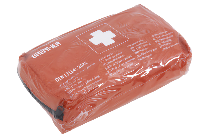 Kit de coche HERMON: botiquín de primeros auxilios, extintor, triángulo, chaleco