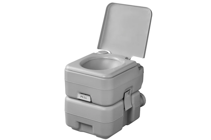 Inodoro portátil para camping ProPlus 370415V01CR, color gris, 10L/20L.