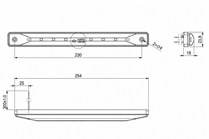 Lámpara de interior para coche HORPOL LWD984 LED 200lm