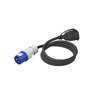 Adaptador con enchufe y toma CEE con contacto de protección 16A 230V ProPlus 373530DE cable 150cm