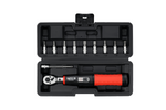 Juego de llaves dinamométricas YATO de 1/4" y 5–25 Nm, 11 piezas