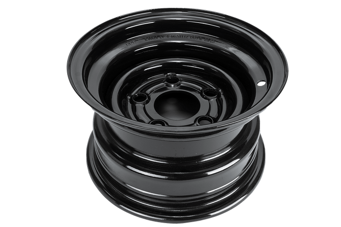 Llanta de acero para remolque UNITRAILER negra 6Jx10"H2 5x112 ET:-4