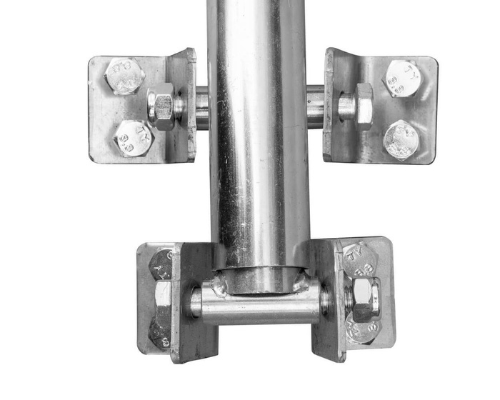 Elevador de manivela UNITRAILER con asas para volcar y descargar un remolque de automóvil de 1000 kg 500-865 mm