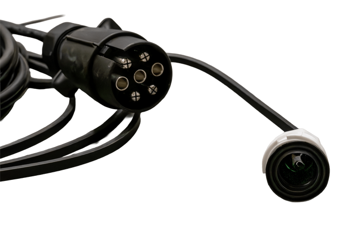 OUTLET MANTES instalación eléctrica arnés para remolque 4,7 m 7 pines conector bayoneta 2x 5 pines + 2x 2 pines