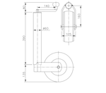 Rueda jockey WINTERHOFF ST60-V-255SB 400 kg 60 mm 525-755 mm