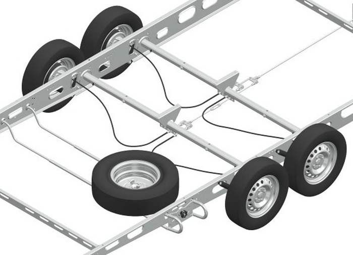 Soporte para rueda de repuesto KNOTT para caravanas 1475-1850 mm